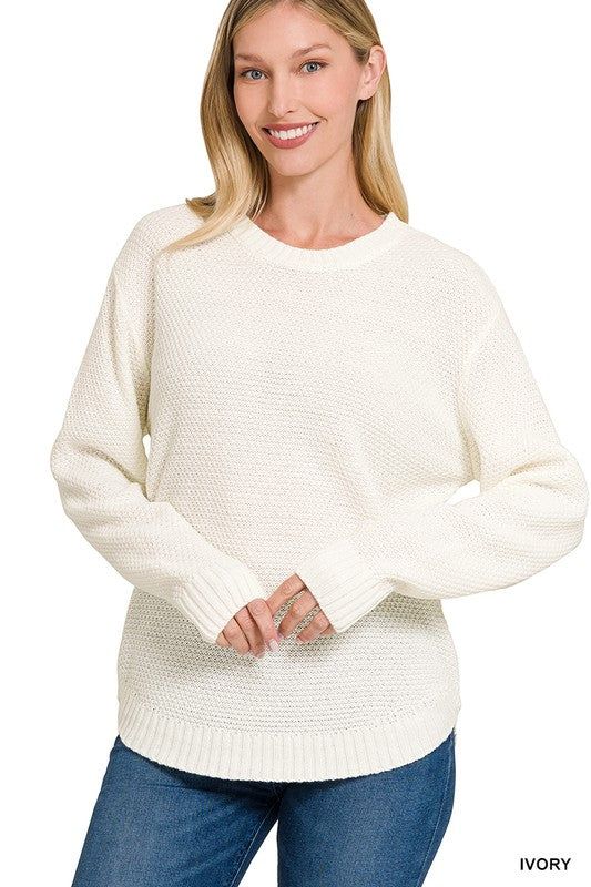 Round Neck Basic Sweater - us.meeeshop