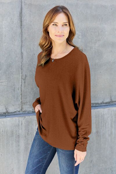 Women's Round Neck Long Sleeve T-Shirt - us.meeeshop