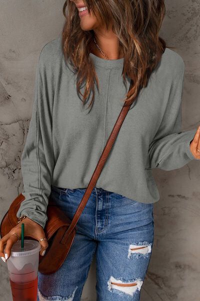 Women's Round Neck Long Sleeve T-Shirt - us.meeeshop