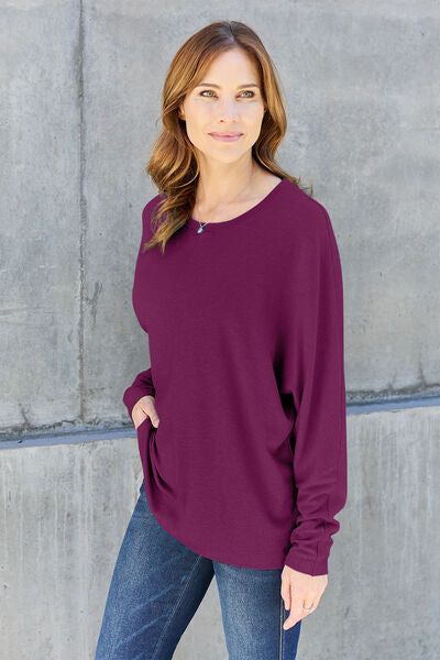 Women's Round Neck Long Sleeve T-Shirt - us.meeeshop