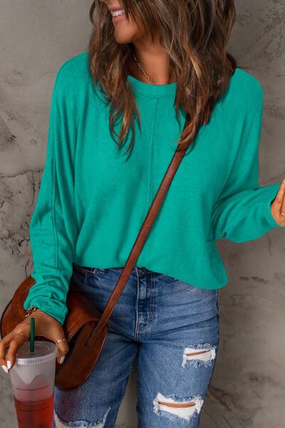 Women's Round Neck Long Sleeve T-Shirt - us.meeeshop