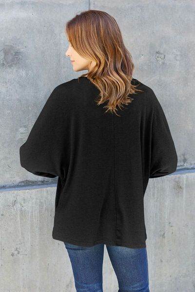 Round Neck Long Sleeve T-Shirt - us.meeeshop