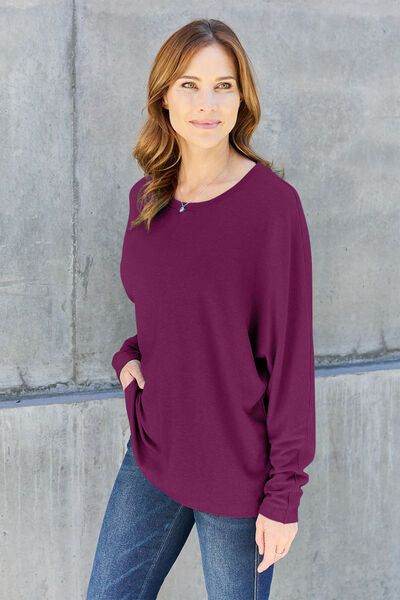 Round Neck Long Sleeve T-Shirt - us.meeeshop