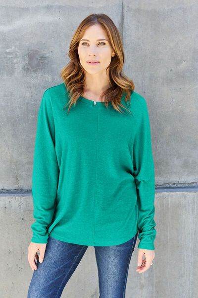 Round Neck Long Sleeve T-Shirt - us.meeeshop