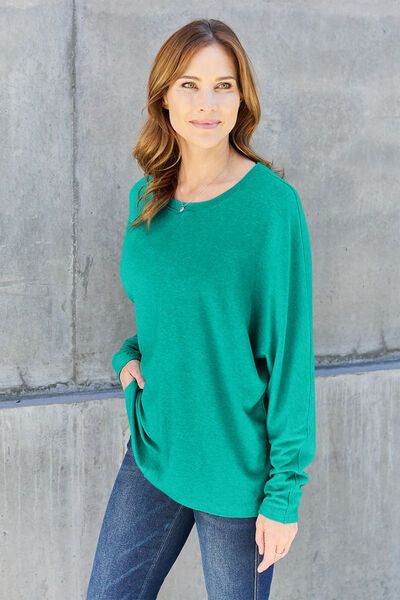 Round Neck Long Sleeve T-Shirt - us.meeeshop