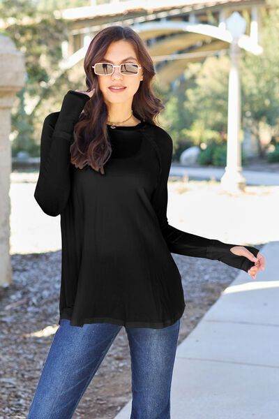 Round Neck Long Sleeve T-Shirt - us.meeeshop