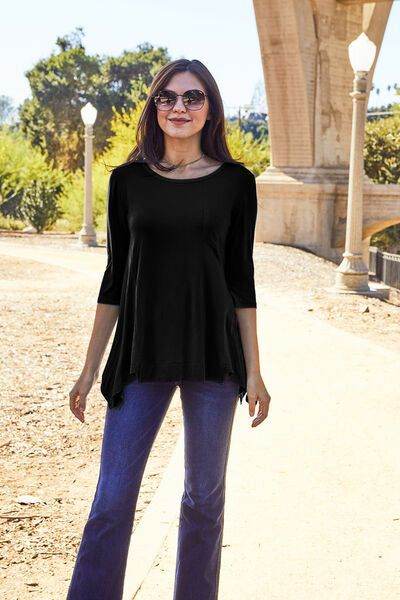 Round Neck Pocketed T-Shirt - us.meeeshop