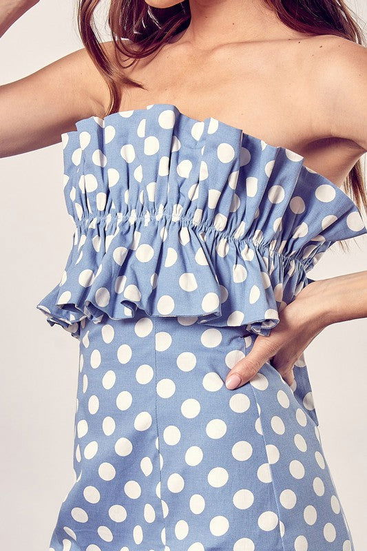 Ruffle Polka Dot Dress us.meeeshop - 