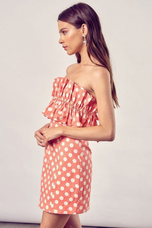 Ruffle Polka Dot Dress us.meeeshop - 