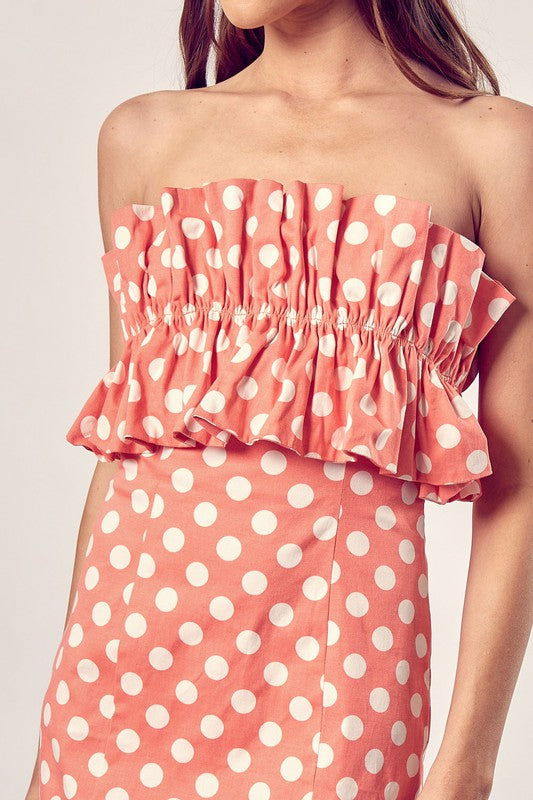 Ruffle Polka Dot Dress us.meeeshop - 