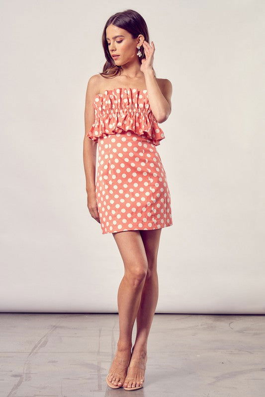 Ruffle Polka Dot Dress us.meeeshop - 