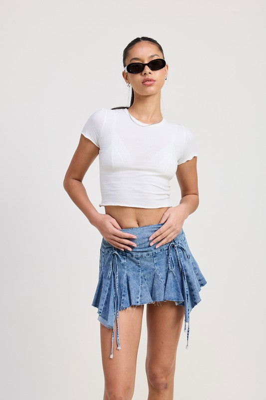 Ruffle Mini Skirt us.meeeshop - 