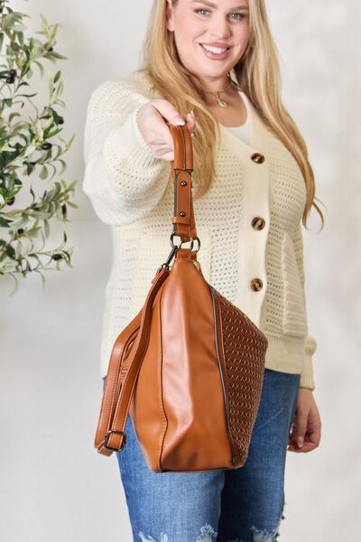 Women's SHOMICO Weaved Vegan Leather Handbag - us.meeeshop