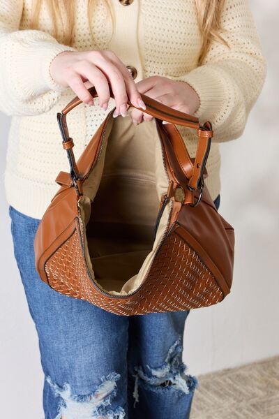 Women's SHOMICO Weaved Vegan Leather Handbag - us.meeeshop