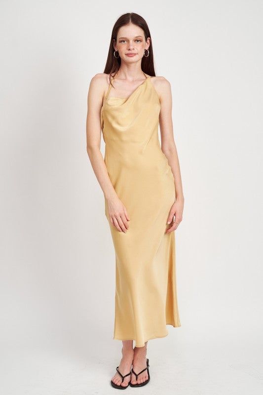 Satin Maxi Bias Dress us.meeeshop - Dresses