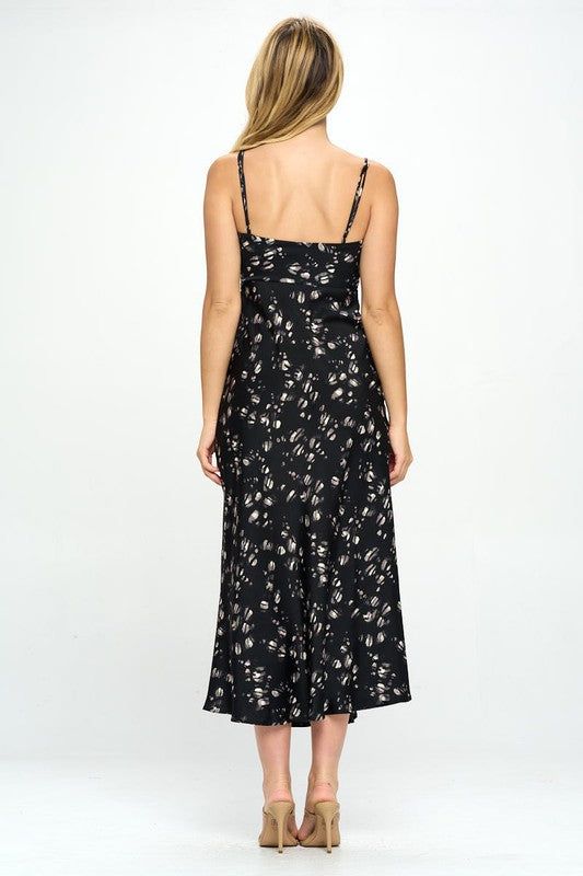 Satin floral maxi dress - us.meeeshop