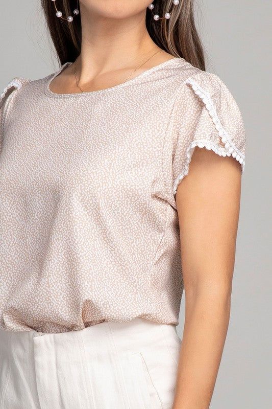 Women's Satin top with lace trim - us.meeeshop