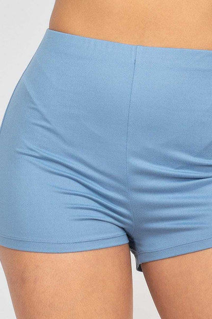 Scoop Buttoned Full Cami Top & Mini Shorts Set | us.meeeshop