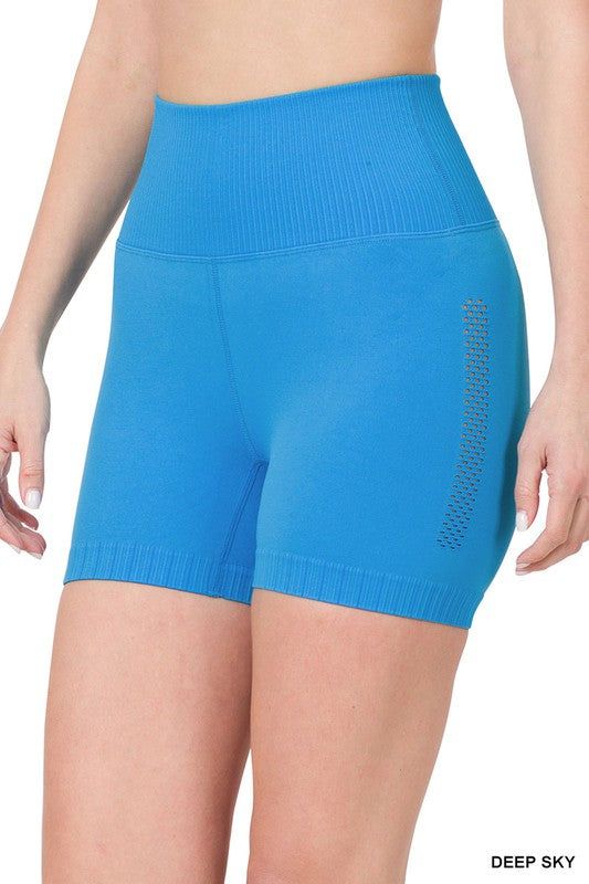 Zenana Seamless High Waisted Shorts - us.meeeshop