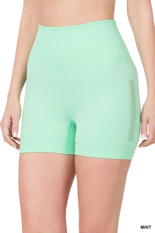 Zenana Seamless High Waisted Shorts - us.meeeshop