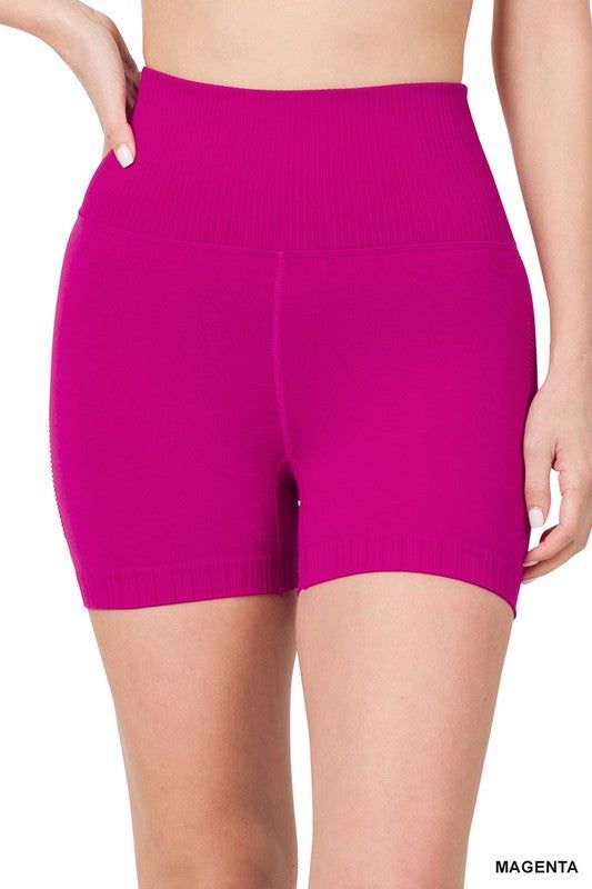 Zenana Seamless High Waisted Shorts - us.meeeshop