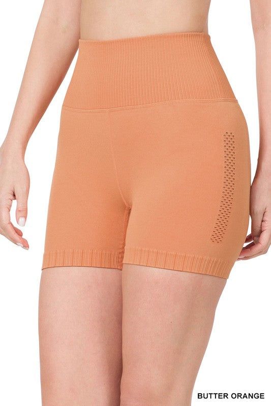 Zenana Seamless High Waisted Shorts - us.meeeshop