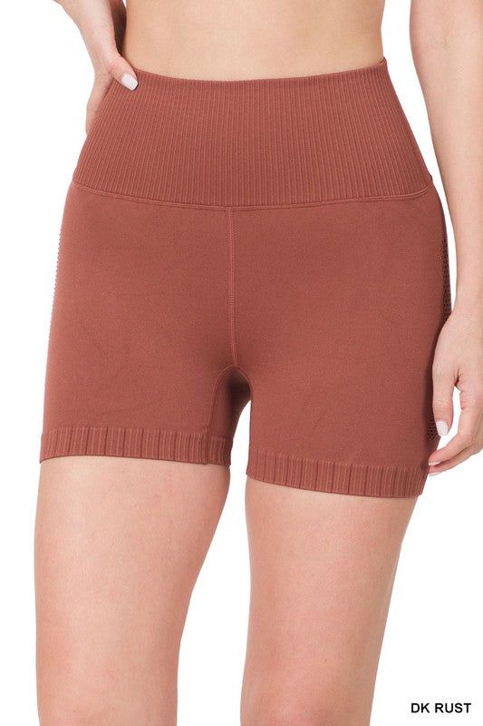 Zenana Seamless High Waisted Shorts - us.meeeshop