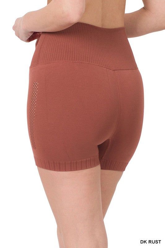 Zenana Seamless High Waisted Shorts - us.meeeshop