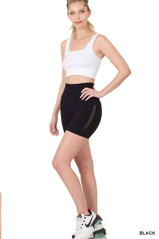 Zenana Seamless High Waisted Shorts - us.meeeshop