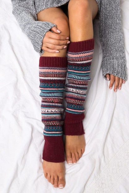 Short Fairisle Legwarmer us.meeeshop - 