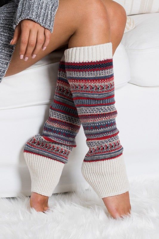 Short Fairisle Legwarmer us.meeeshop - 