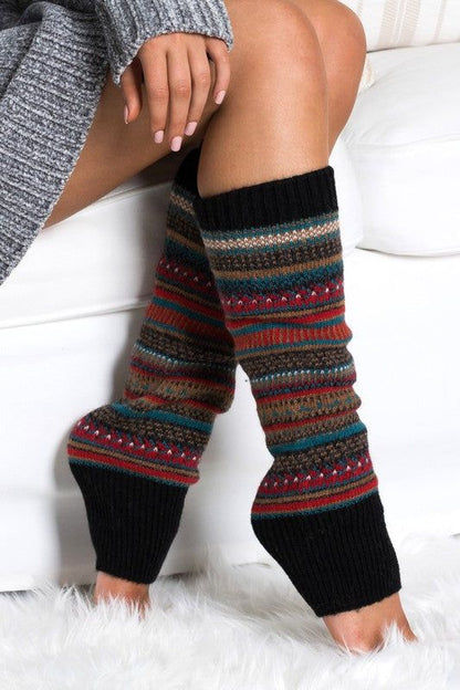 Short Fairisle Legwarmer us.meeeshop - 