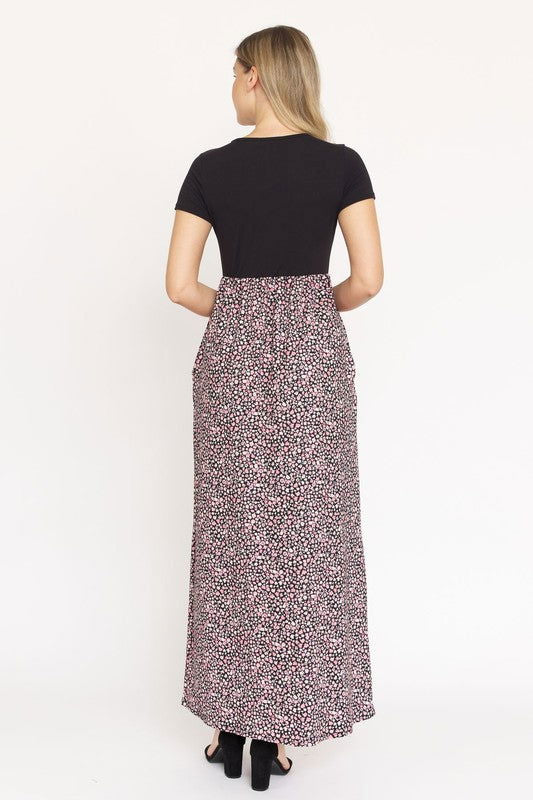 Short Sleeve Floral Maxi Dress us.meeeshop - 