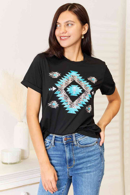 Simply Love Graphic Short Sleeve T-Shirt us.meeeshop - Shirts & Tops