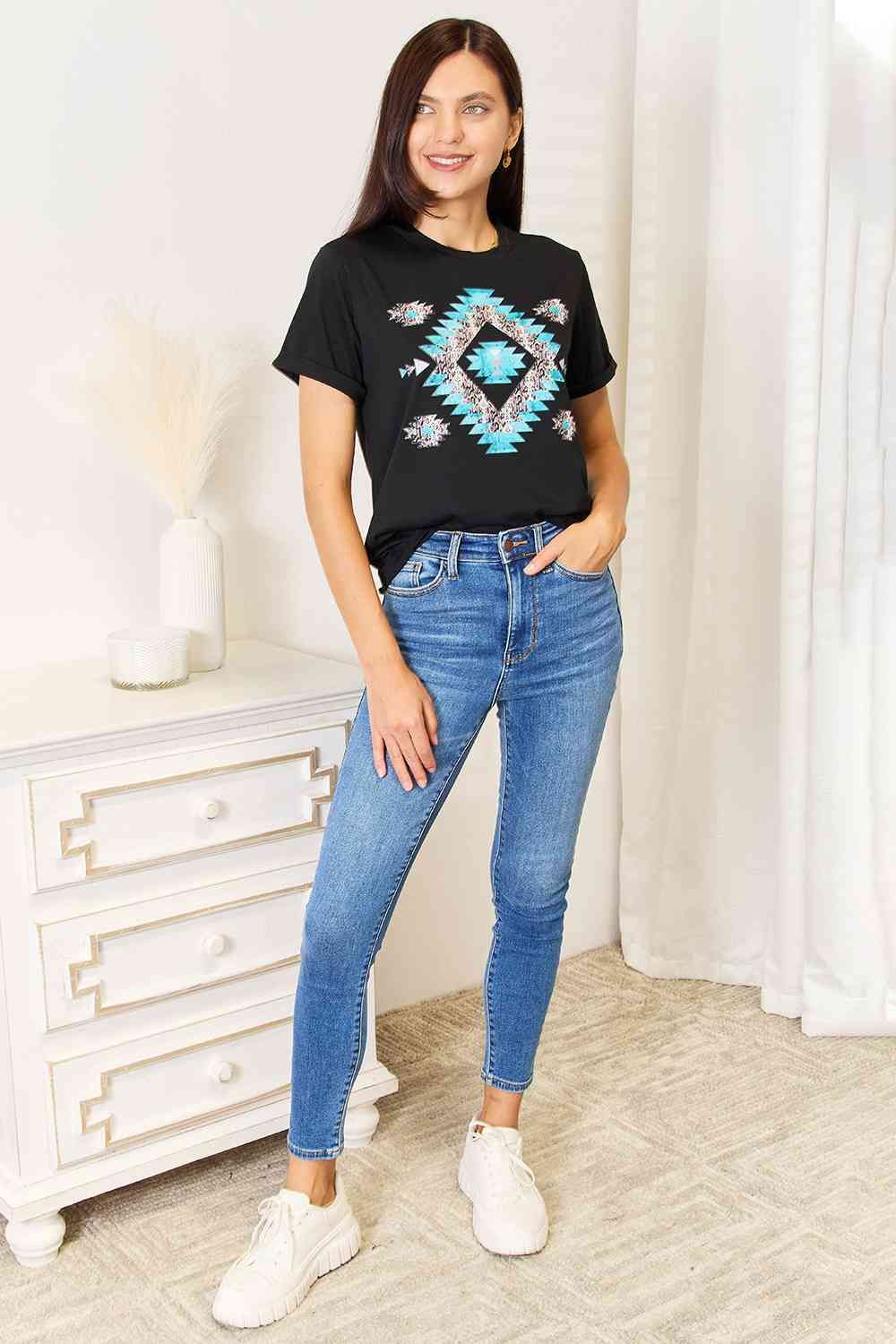 Simply Love Graphic Short Sleeve T-Shirt us.meeeshop - 