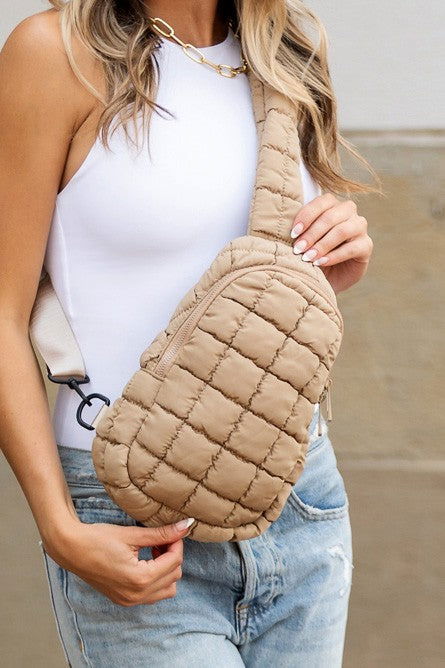 Skyler Quilted Puffer Sling - us.meeeshop