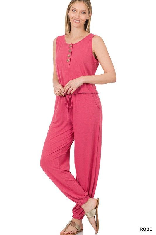 Women's Sleeveless Jogger Jumpsuit - us.meeeshop