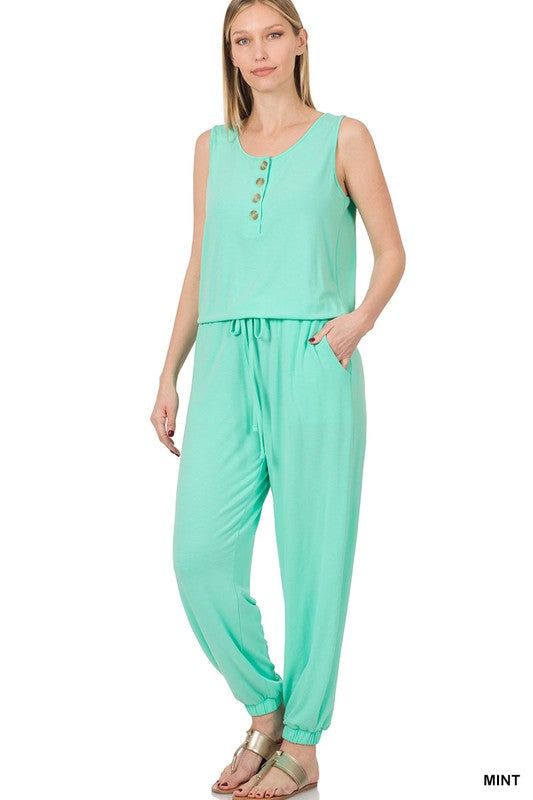 Women's Sleeveless Jogger Jumpsuit - us.meeeshop