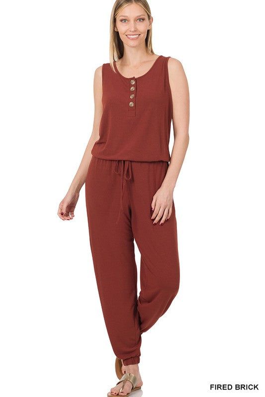 Women's Sleeveless Jogger Jumpsuit - us.meeeshop