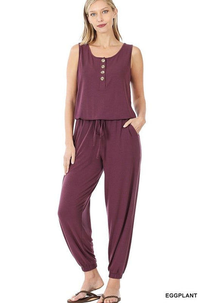 Women's Sleeveless Jogger Jumpsuit - us.meeeshop