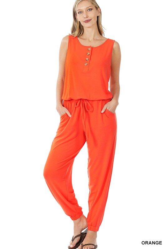 Women's Sleeveless Jogger Jumpsuit - us.meeeshop