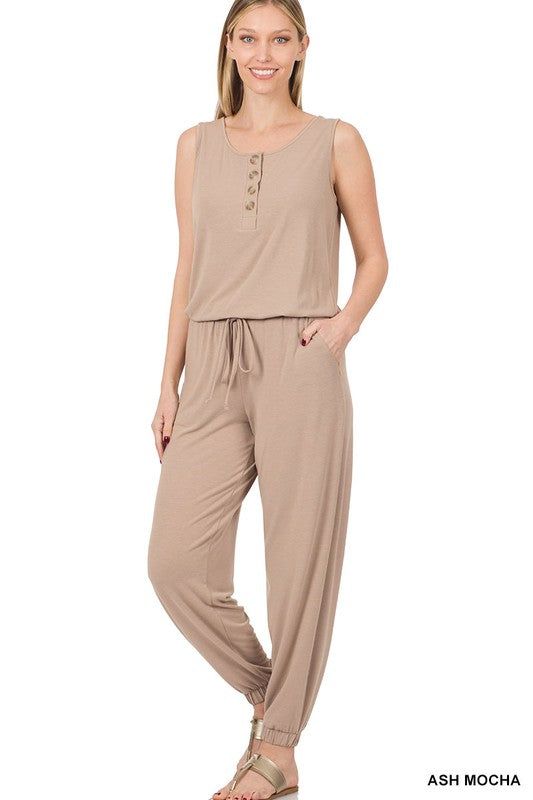 Women's Sleeveless Jogger Jumpsuit - us.meeeshop