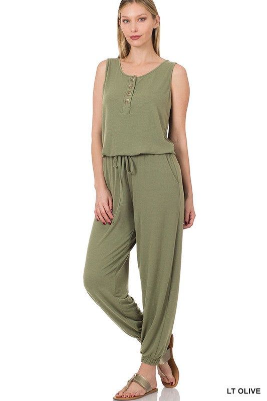 Women's Sleeveless Jogger Jumpsuit - us.meeeshop