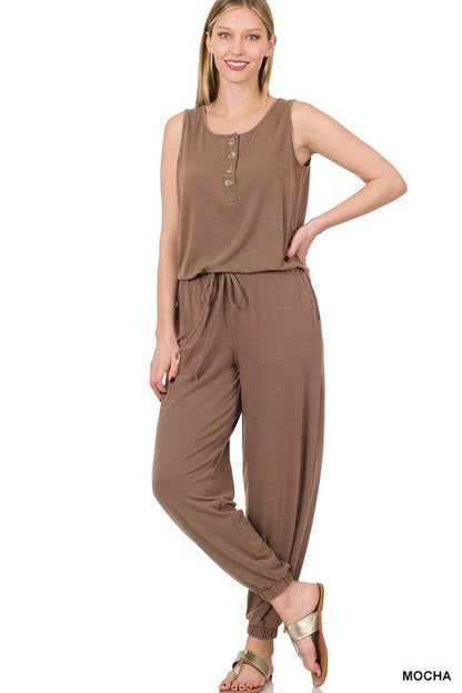 Women's Sleeveless Jogger Jumpsuit - us.meeeshop