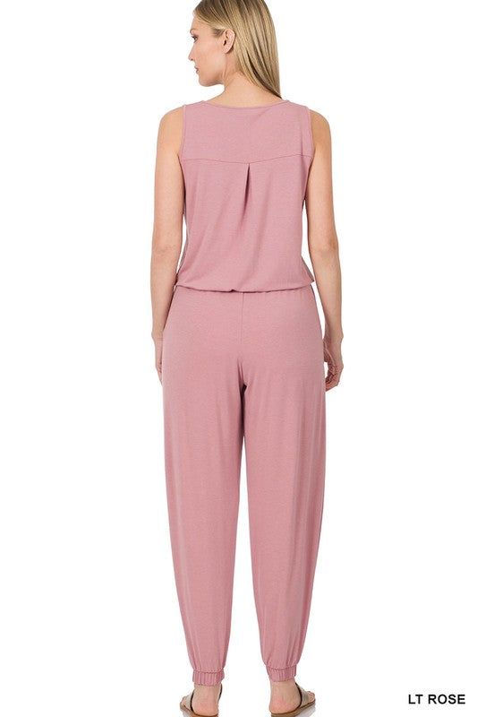 Women's Sleeveless Jogger Jumpsuit - us.meeeshop