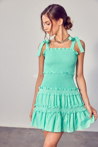 Smocked Tiered Dress | us.meeeshop