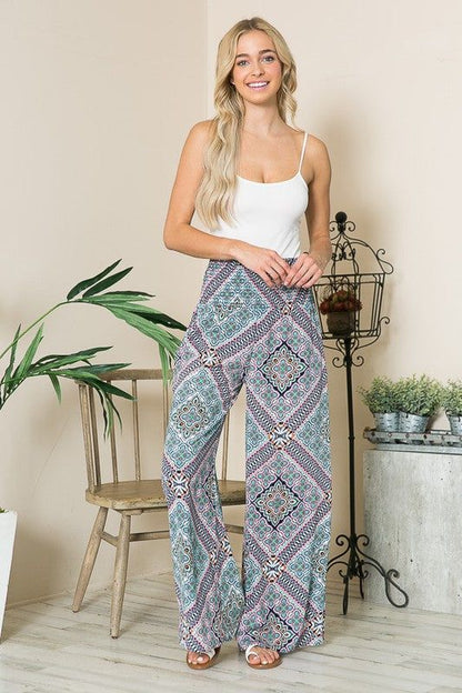 Smocked Wide Leg Pants us.meeeshop - 