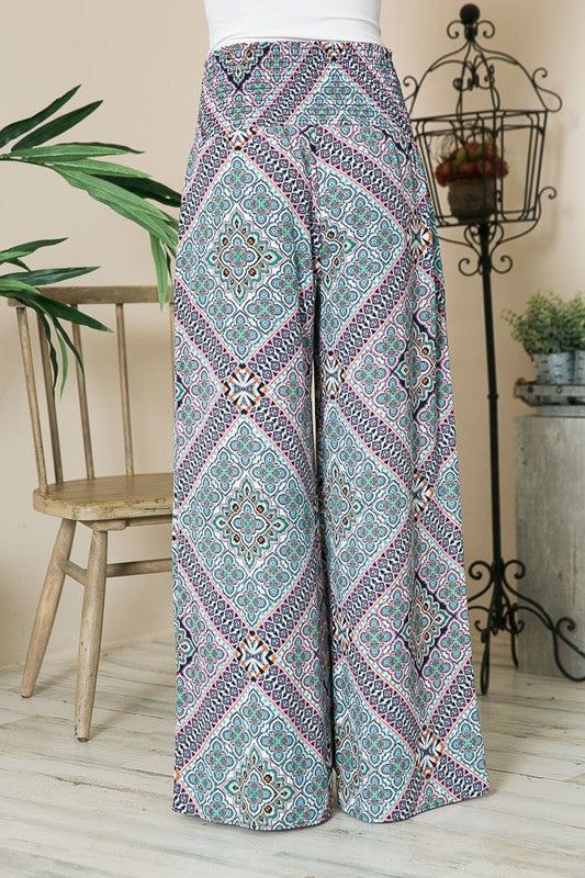 Smocked Wide Leg Pants us.meeeshop - 