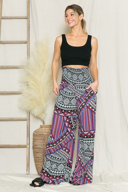 Smocked Wide Leg Pants us.meeeshop - 