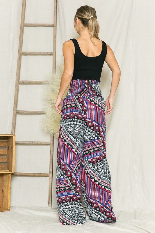 Smocked Wide Leg Pants - us.meeeshop